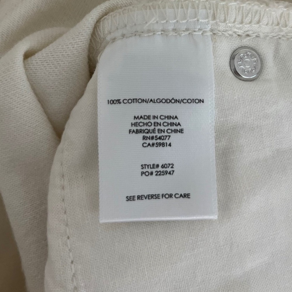 Cabi Jeans Women's Size 16 Cream Denim Pants Straight Leg Classic Style - Picture 4 of 10